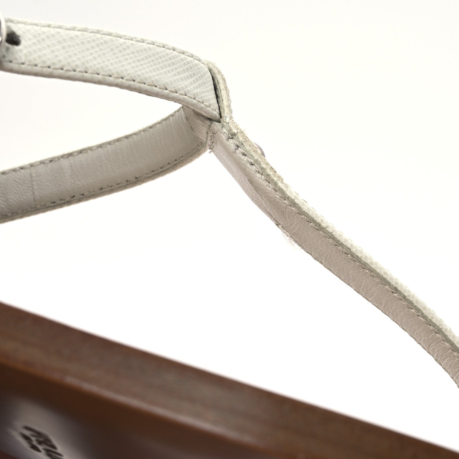 Prada Saffiano Silk Tie Slingback Flat Thong Sandals 36 White 11 of 15
