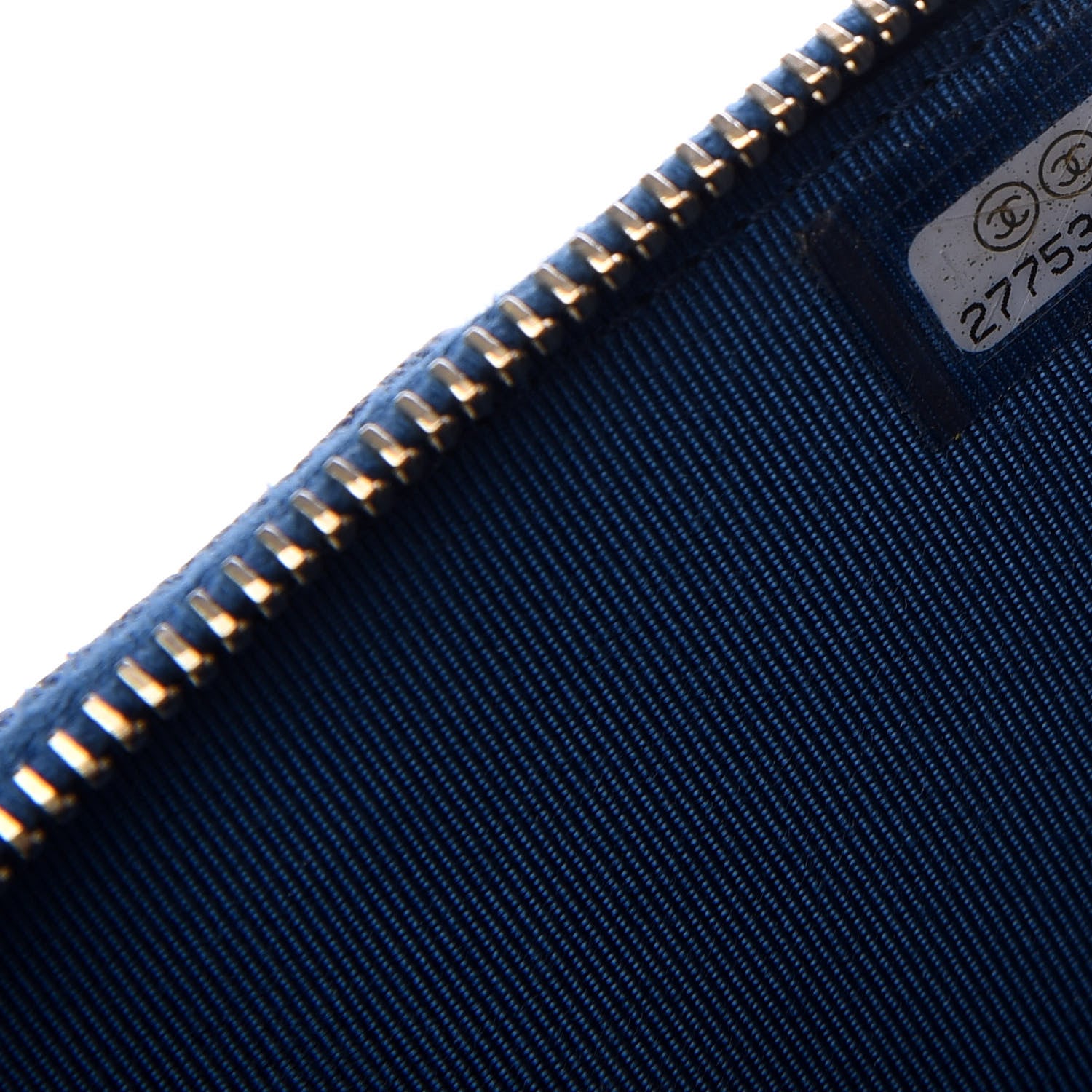 Chanel Iridescent Caviar Quilted Classic Flat Wallet Pouch Dark Blue 7 of 7