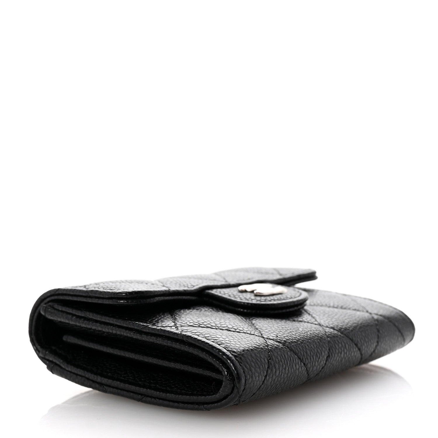 Chanel Caviar Quilted Flap Card Holder Wallet Black 4 of 9