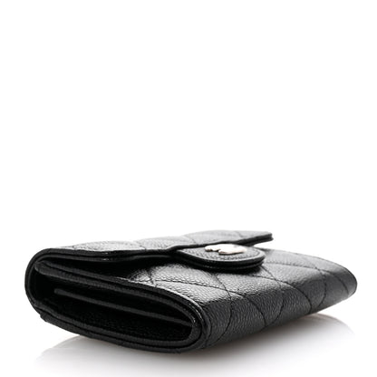Chanel Caviar Quilted Flap Card Holder Wallet Black 4 of 9
