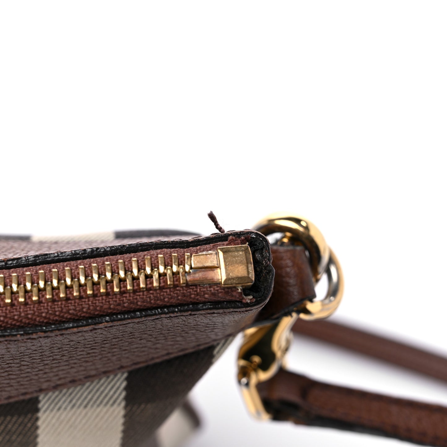 House Check Derby Peyton Crossbody Clutch Bag Tan