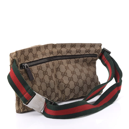 Gucci GG Monogram Double Pocket Belt Bag Dark Brown 2 of 12