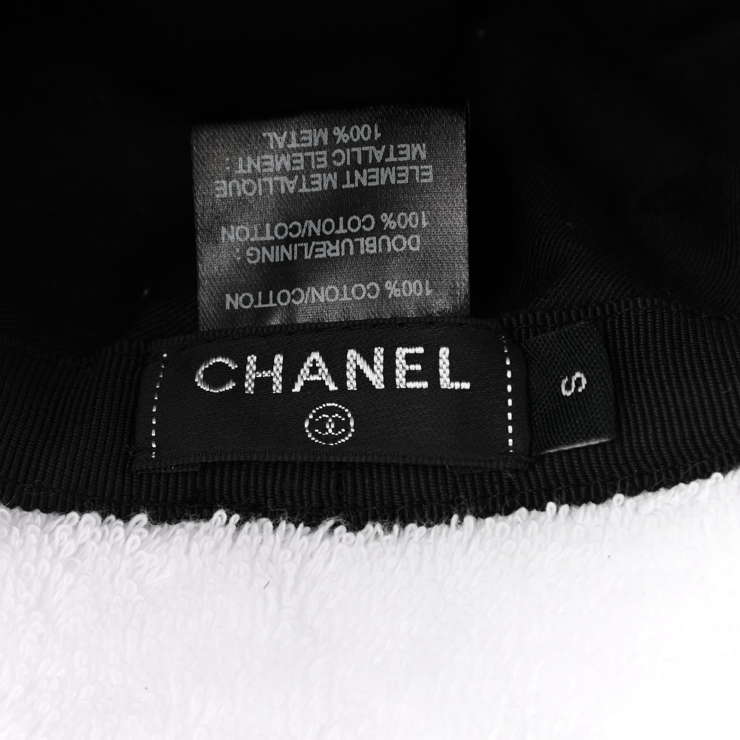 Chanel Terry Cloth CC Bucket Hat S White 8 of 8
