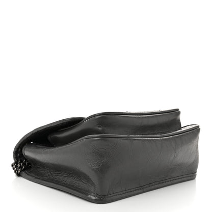 Saint Laurent Crinkled Calfskin Matelasse Monogram Baby Niki Chain Satchel Storm 4 of 11