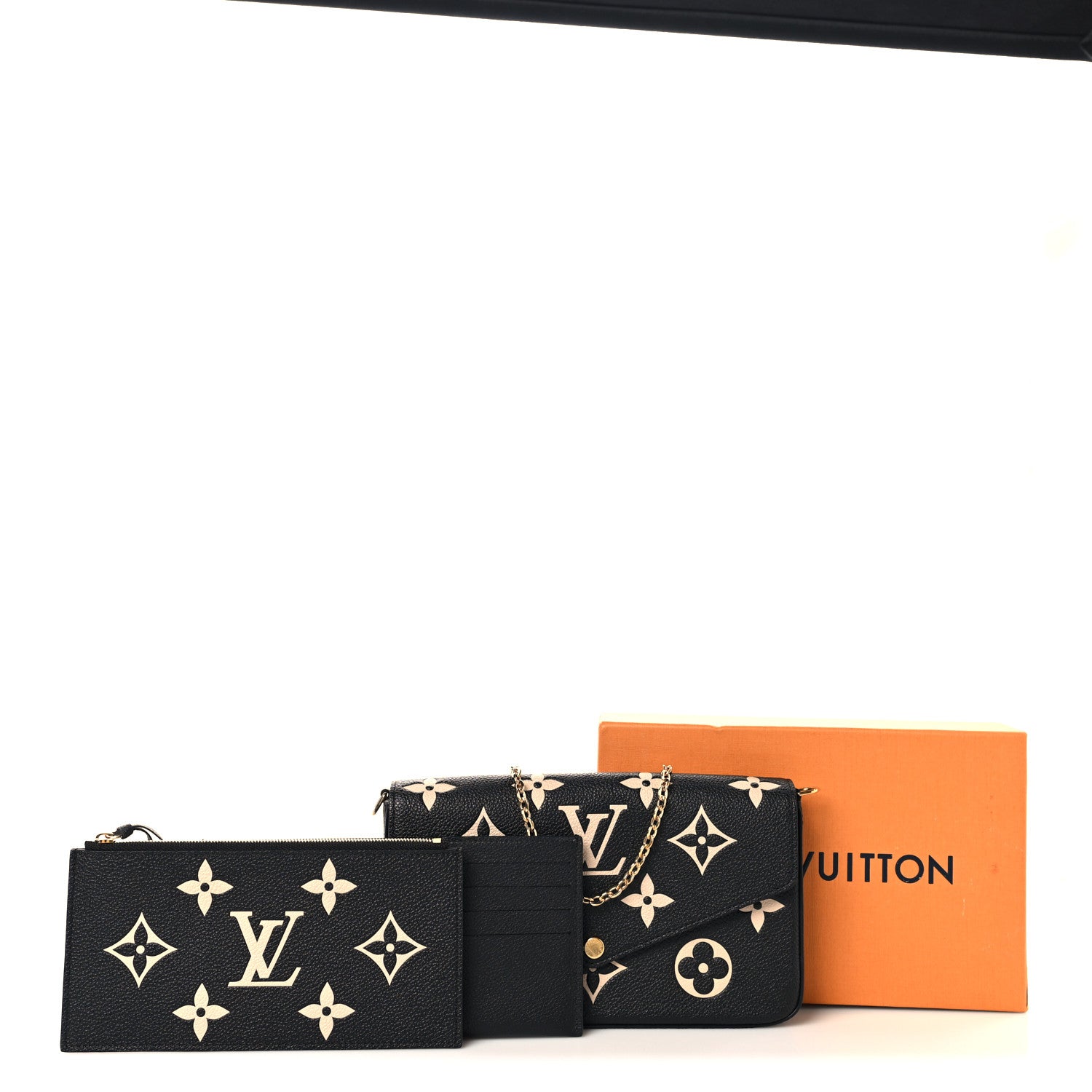 Louis Vuitton Empreinte Monogram Giant Felicie Pochette Black Beige 11 of 11