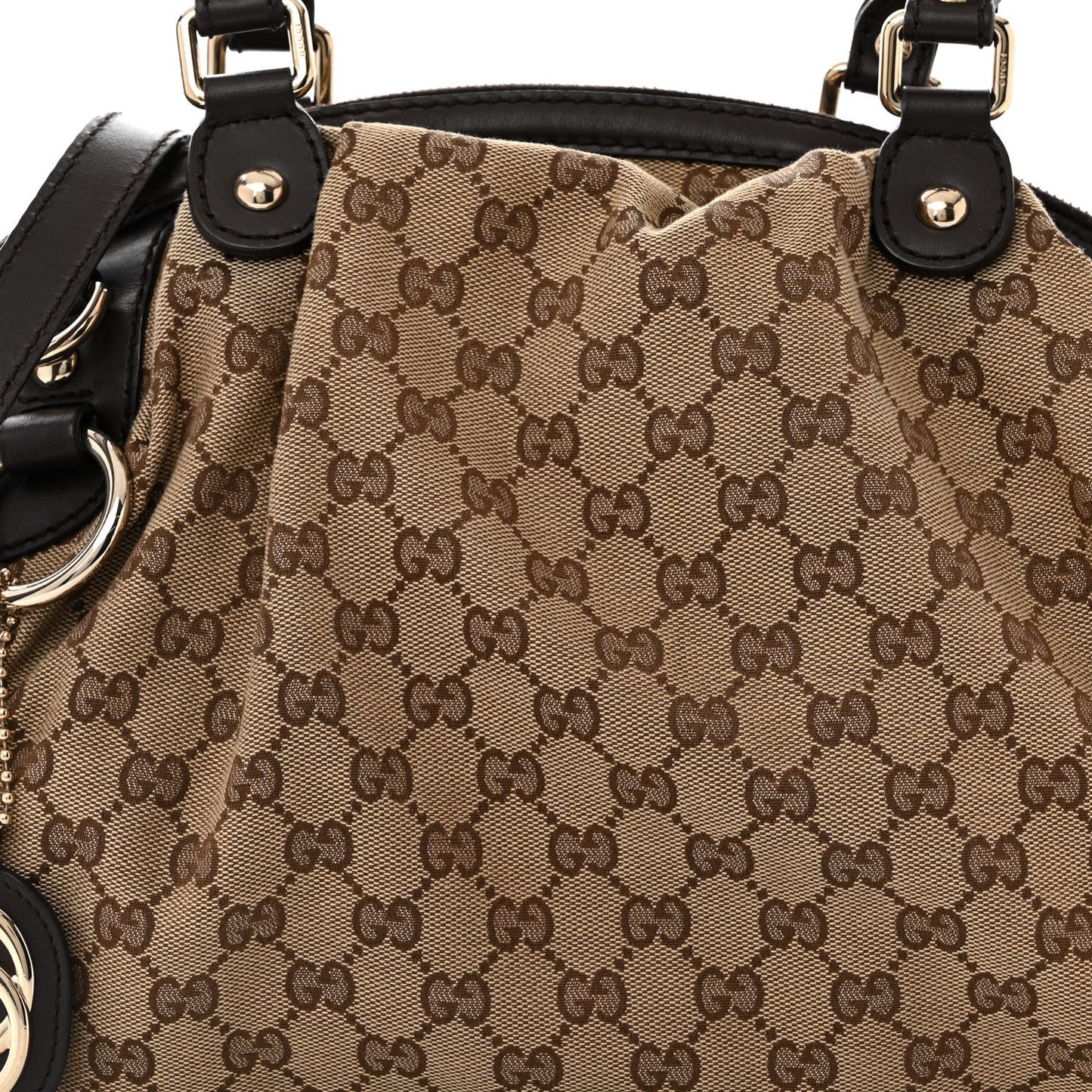 Monogram Medium Sukey Boston Bag Brown
