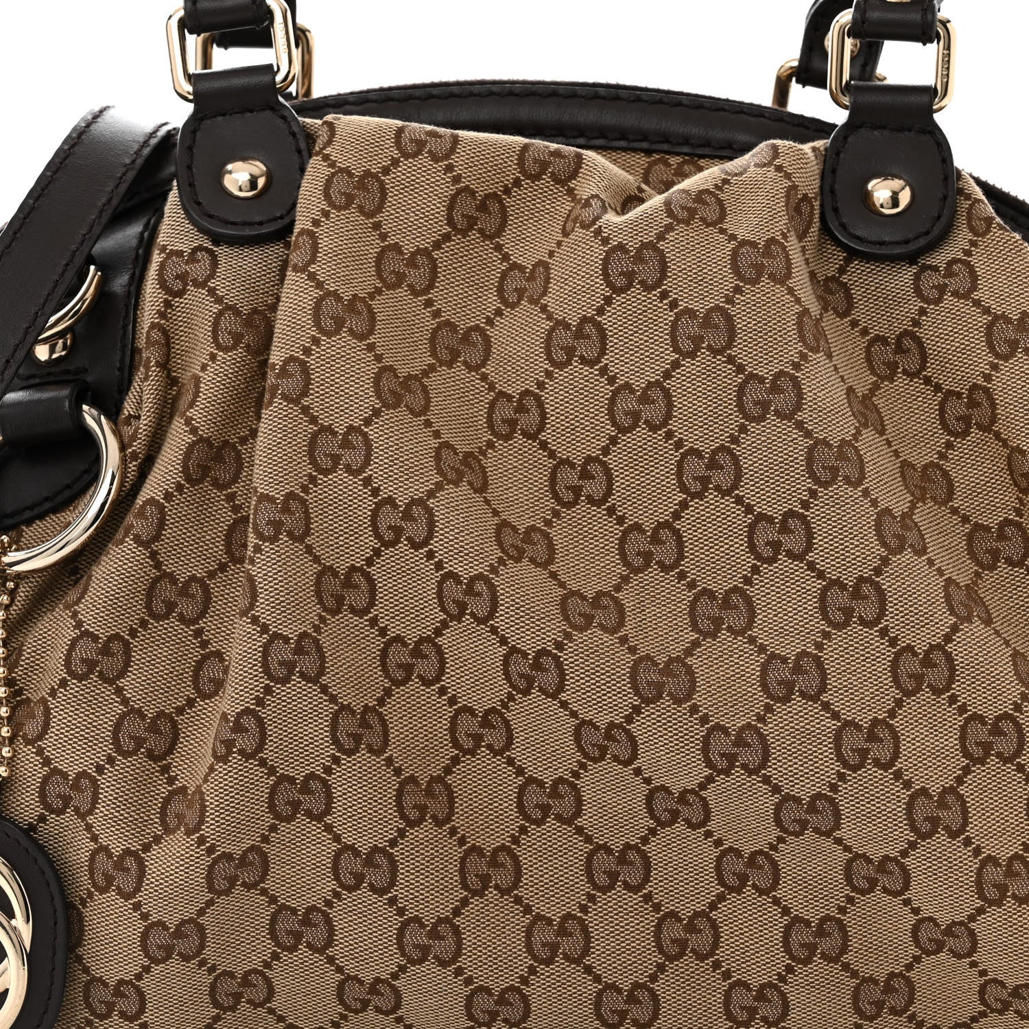 Gucci Monogram Medium Sukey Boston Bag Brown 8 of 10