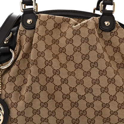 Gucci Monogram Medium Sukey Boston Bag Brown 8 of 10