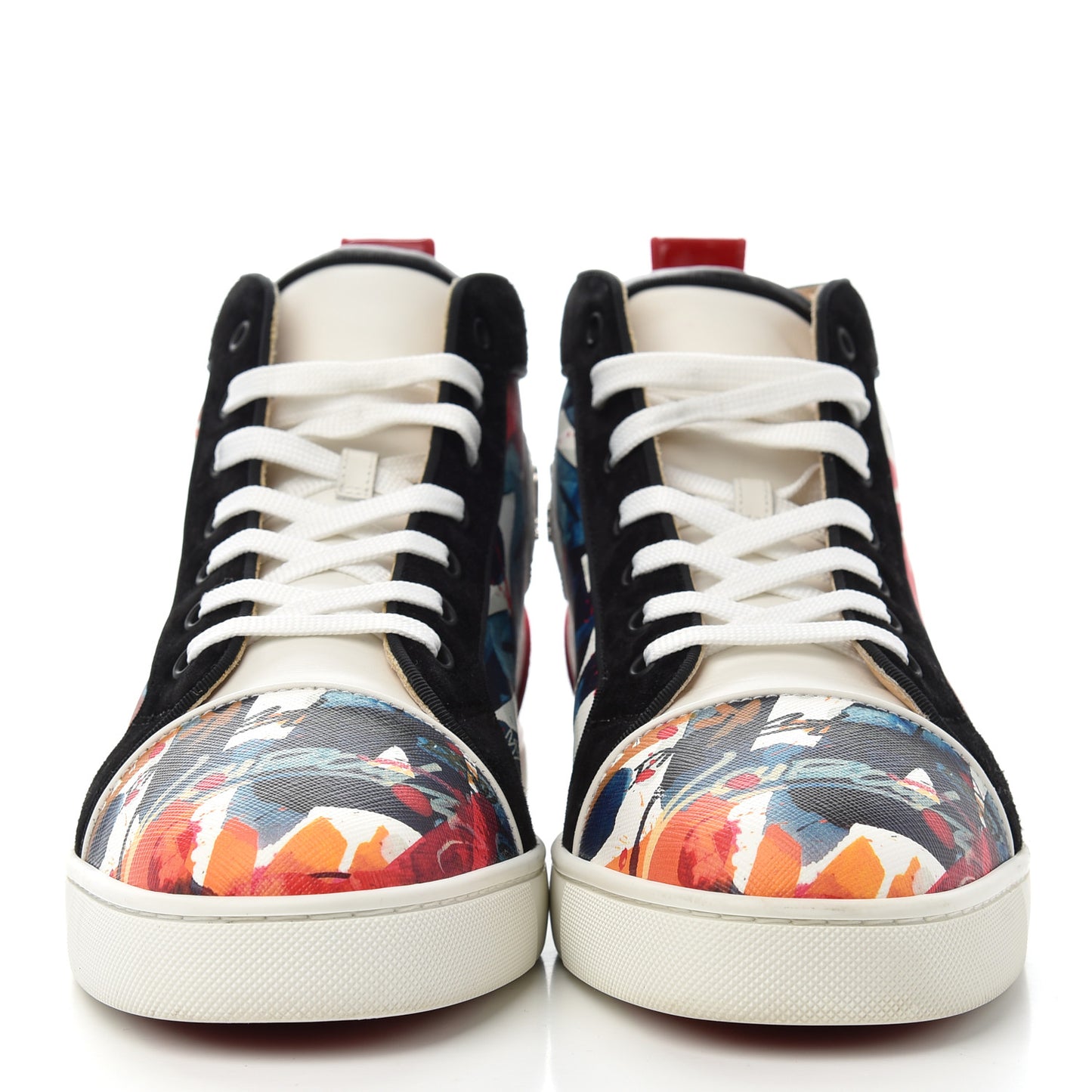 Patent Veau Velours Mens Louis Spikes Orlato T End Flat Sneakers 43.5 Multicolor