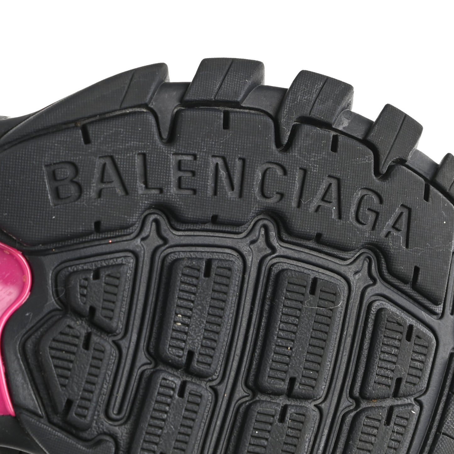 Mesh Rubber Bi-Color Womens Track Sneakers 39 Black Neon Pink