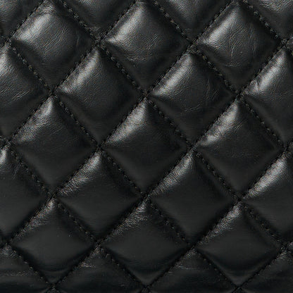 Chanel Aged Calfskin Quilted Large Coco Handle Shopping Tote Black 8 of 10