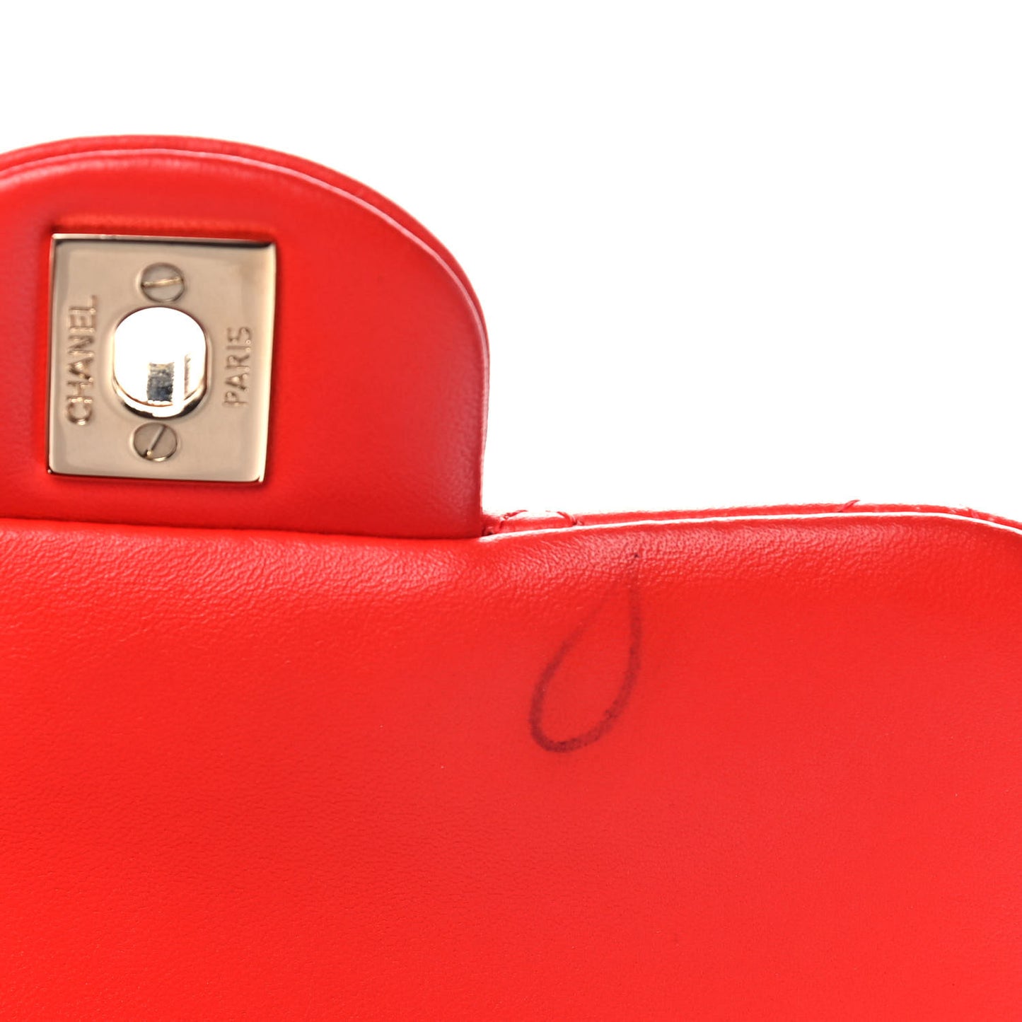 Lambskin Quilted Mini Square Flap Red