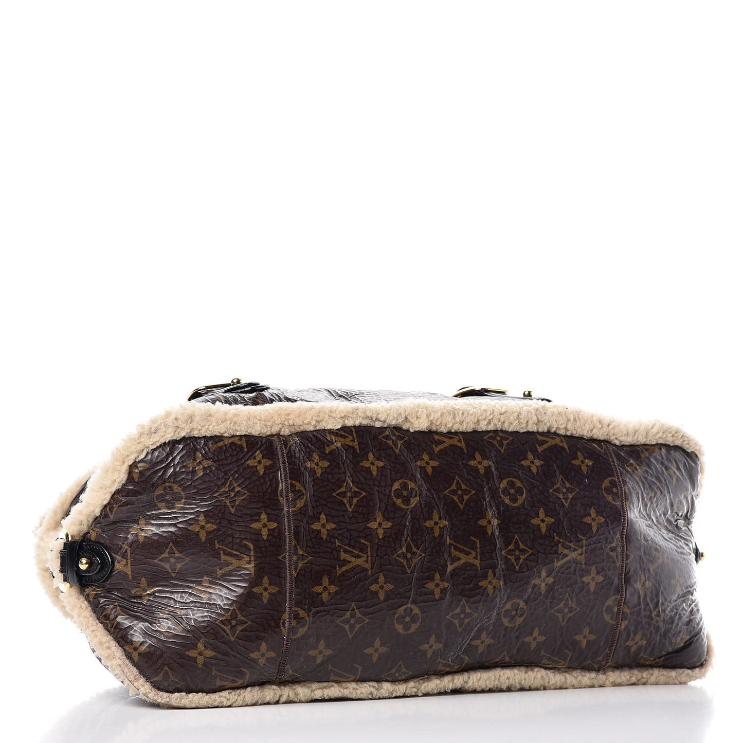 Patent Monogram Shearling Sac Thunder