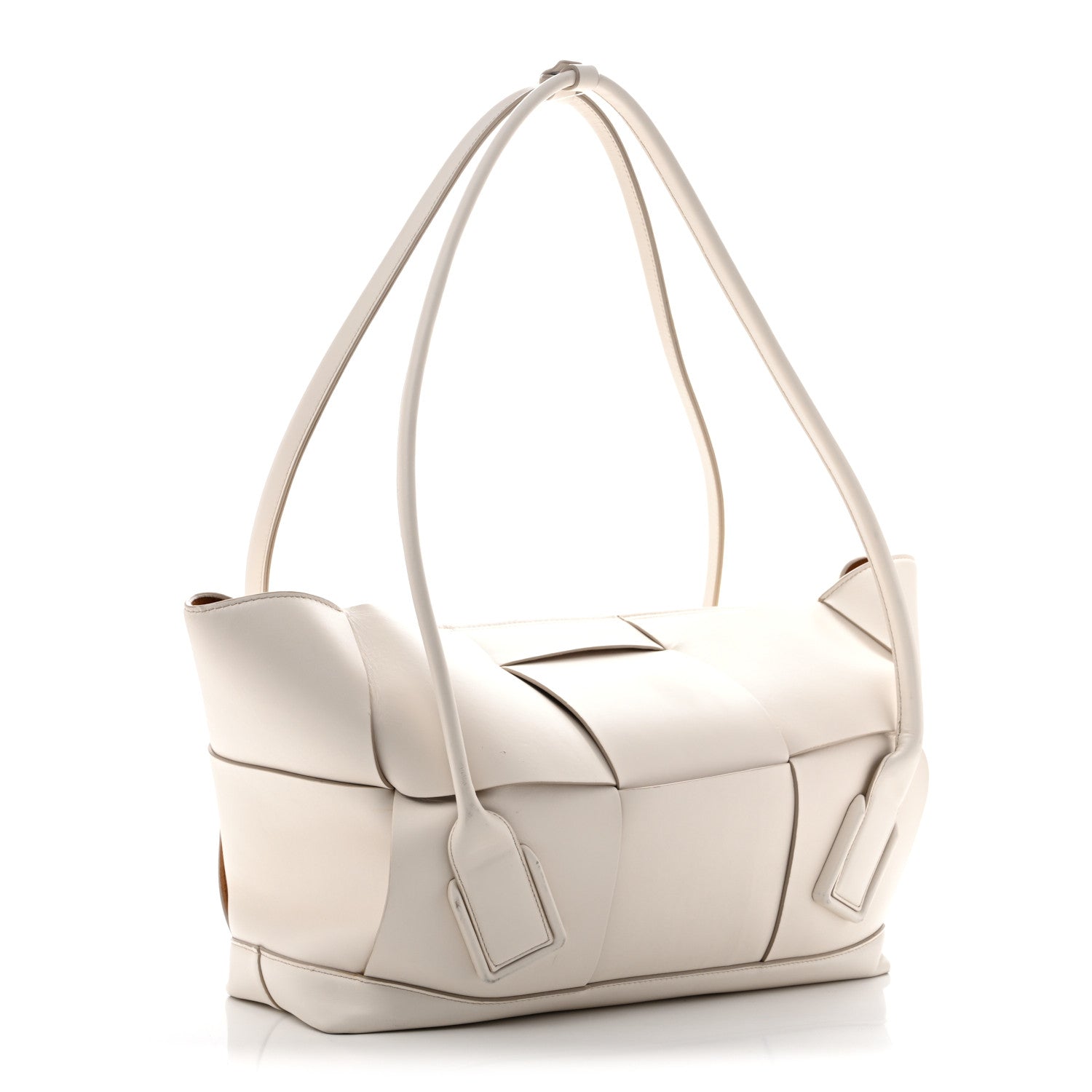Bottega Veneta French Calfskin Maxi Intrecciato Large Arco  Bianco 2 of 14