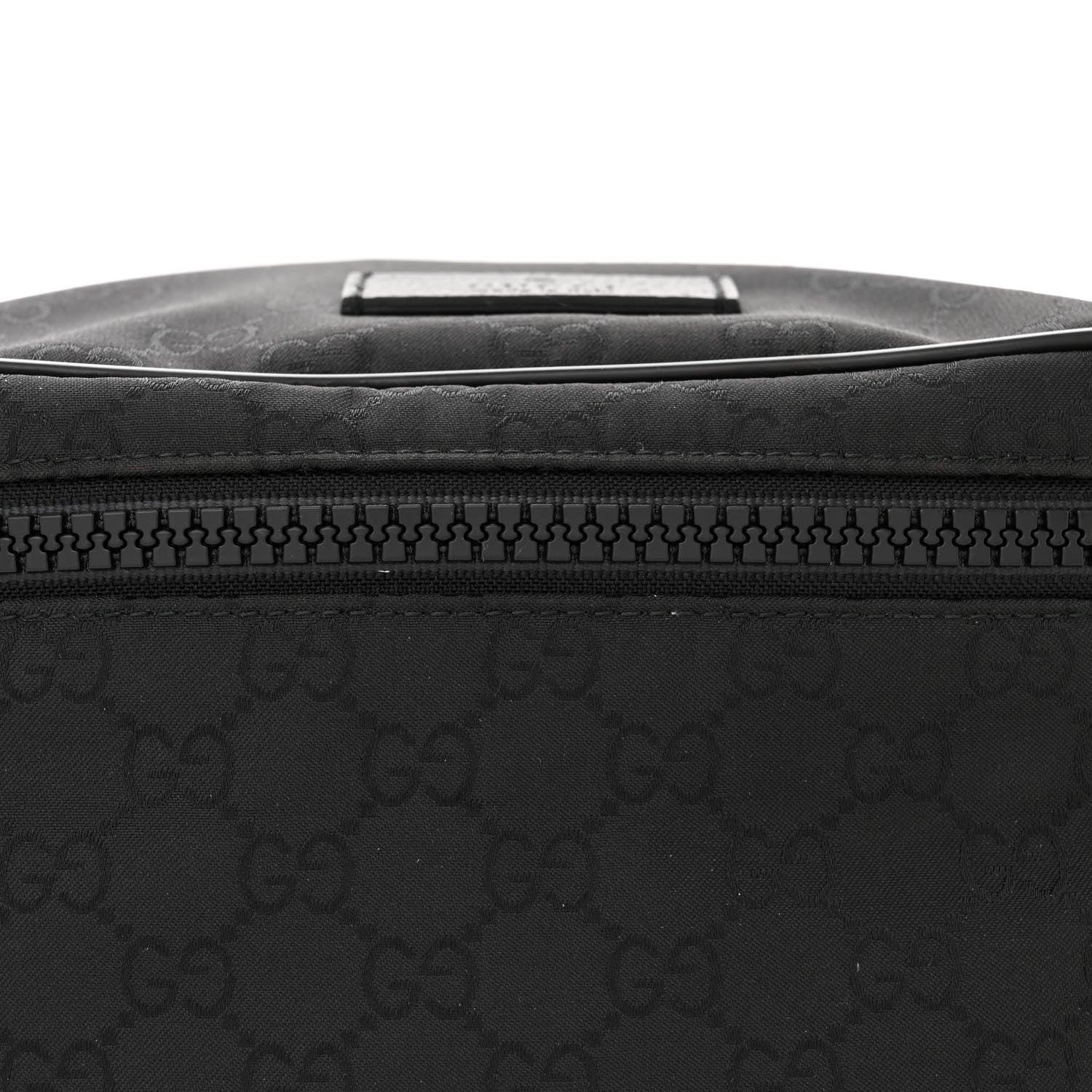 Gucci Nylon Monogram Fanny Pack Belt Bag Black 8 of 10