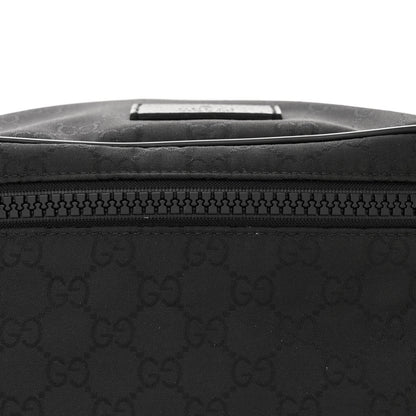 Gucci Nylon Monogram Fanny Pack Belt Bag Black 8 of 10