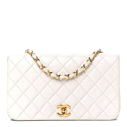 Chanel Lambskin Quilted Small Single Flap White 1 of 9
