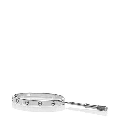 Cartier 18K White Gold LOVE Bracelet 17 6 of 7