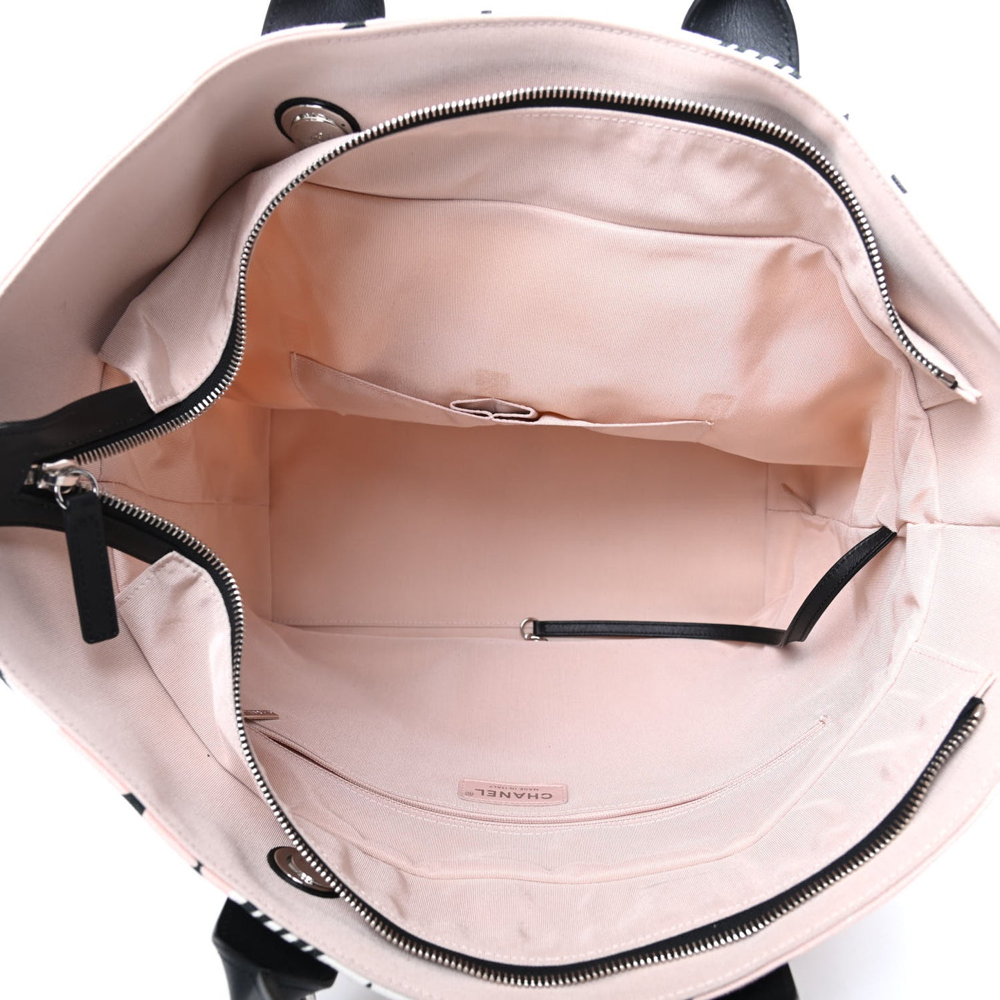 Canvas Cruise Print Tote Pink White Black