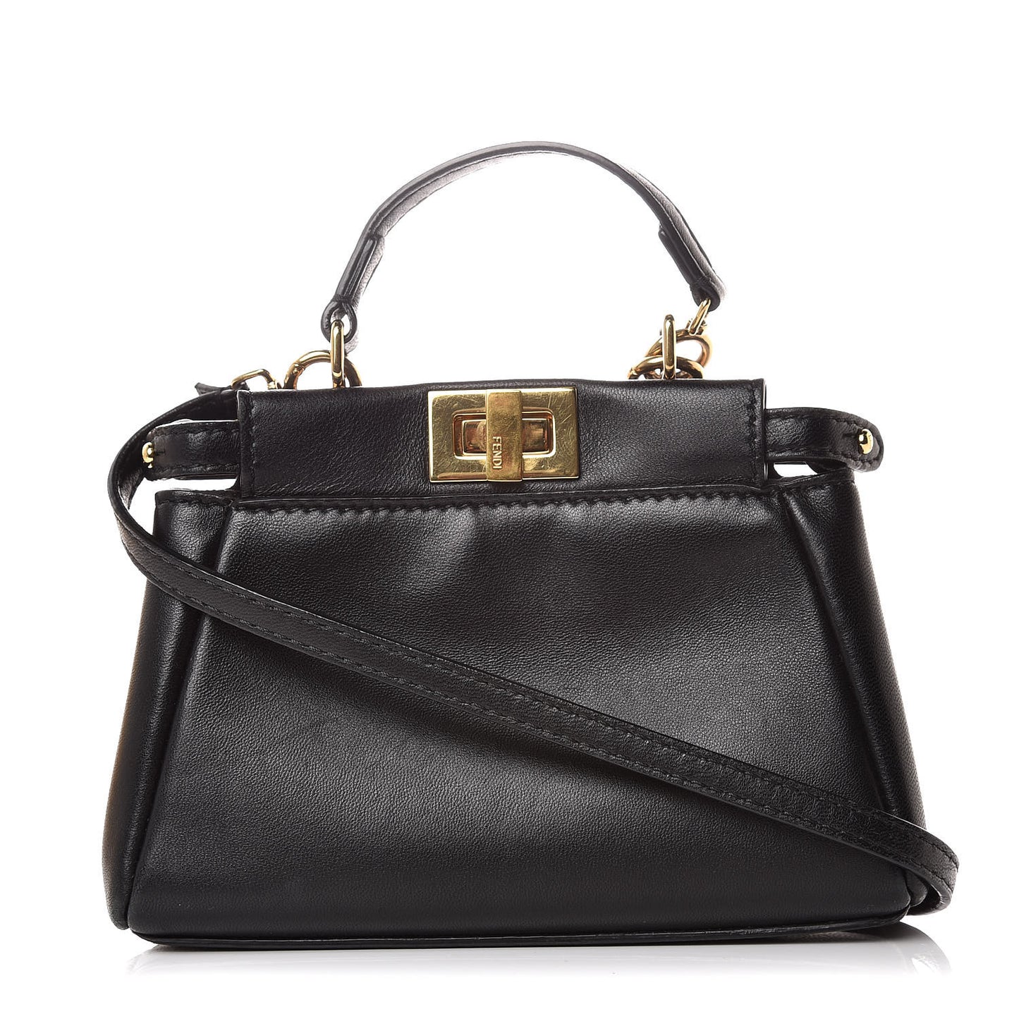 Nappa Micro Peekaboo Iconic Satchel Black