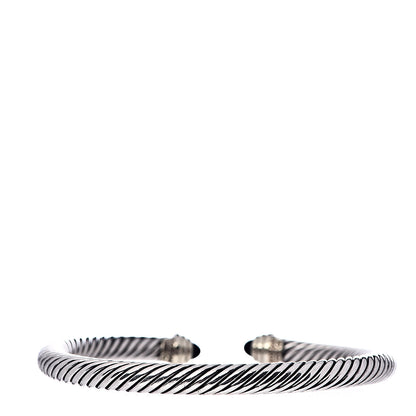 David Yurman Sterling Silver 14K Yellow Gold Black Onyx 5mm Cable Classics Petite Color Bracelet 3 of 4