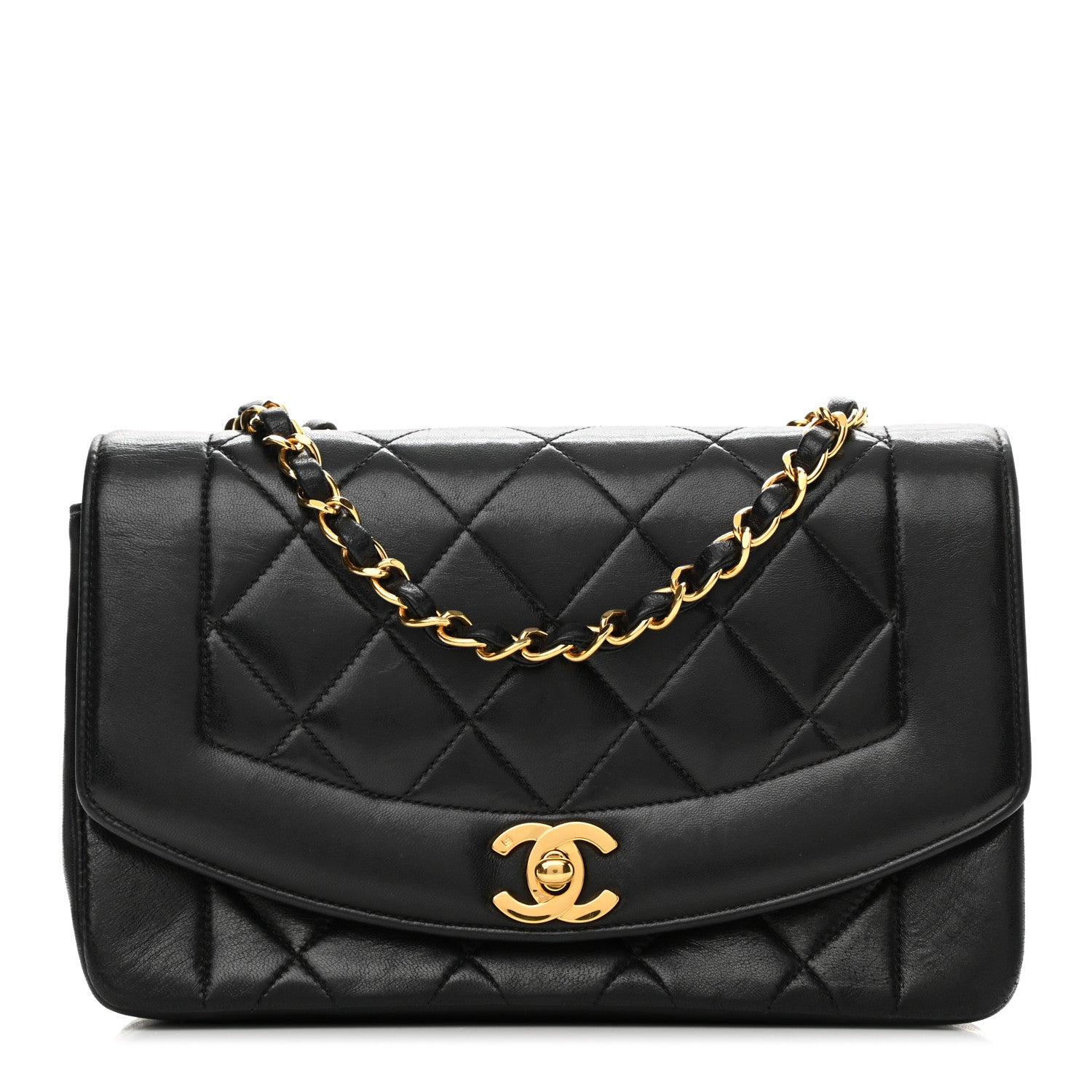 Chanel Lambskin Quilted Small Single Flap Black 1 of 8