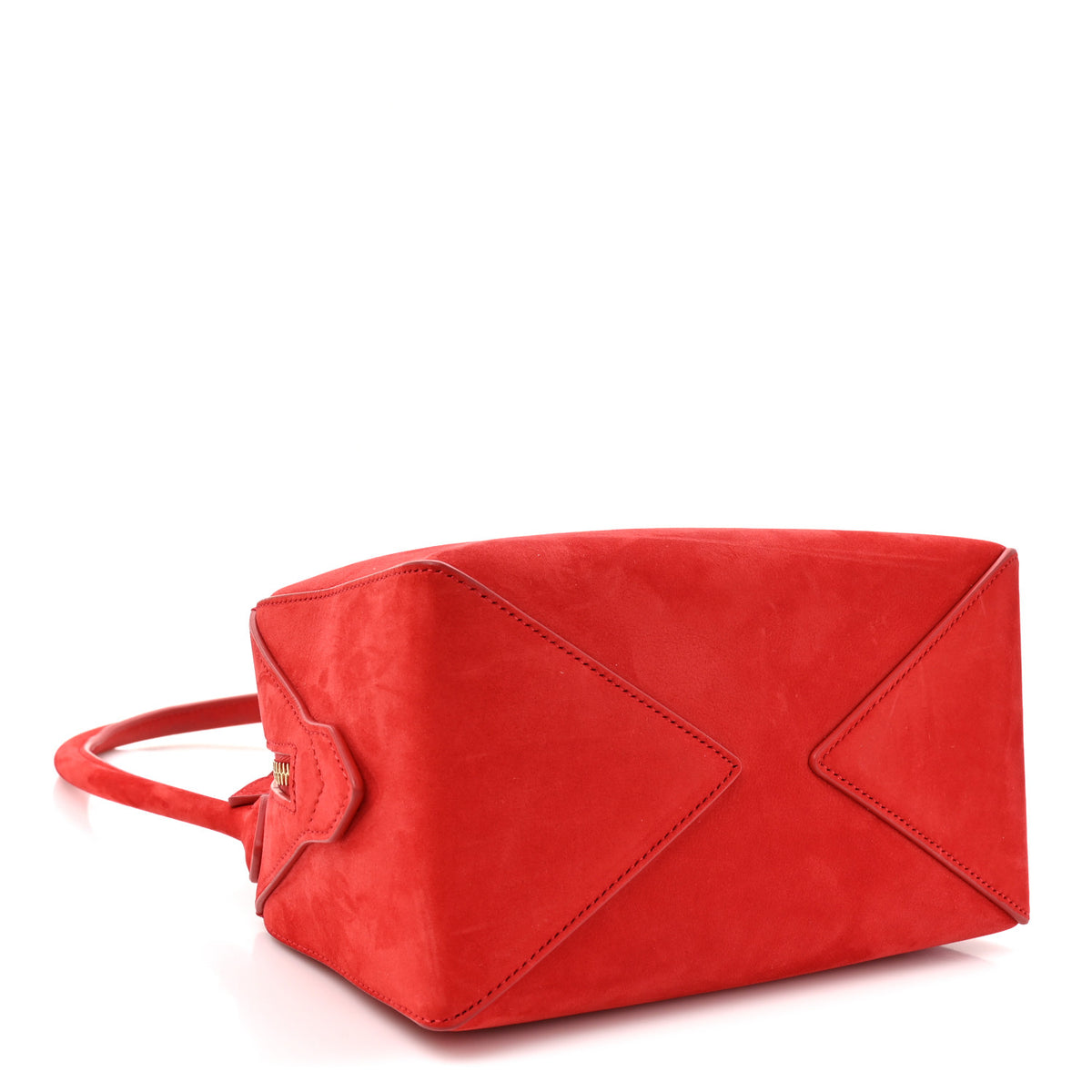 Suede Mini Le Bouledogue Bag Red
