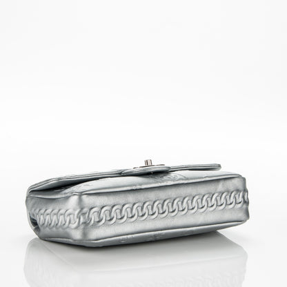 Chanel Metallic Lambskin Symbols Medium Single Flap Silver 4 of 7