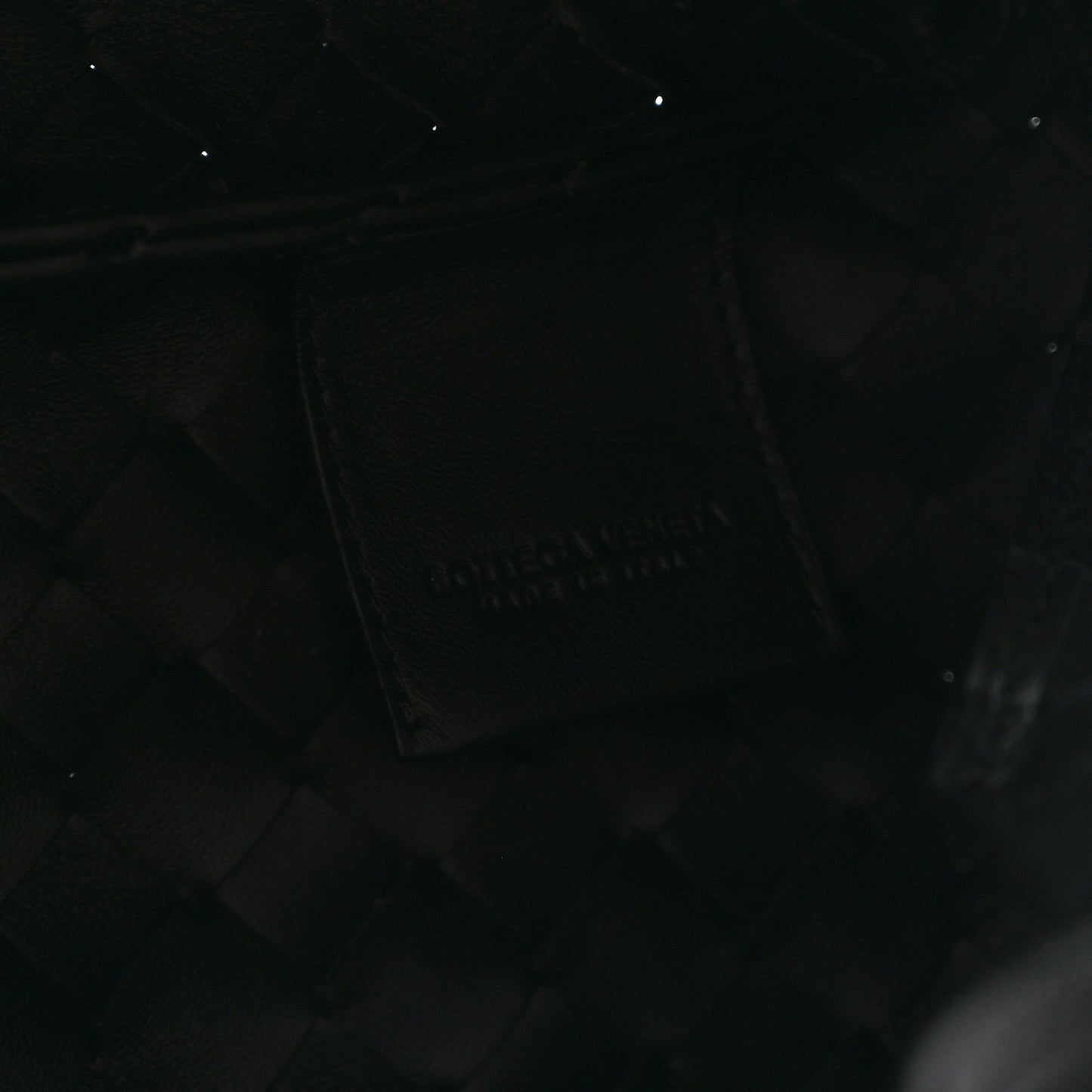 Nappa Intrecciato Small Campana Shoulder Bag Black