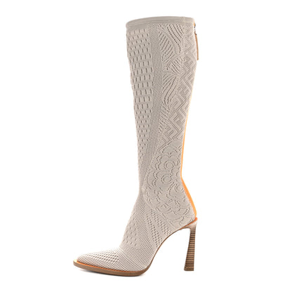 Fendi Technical 3D Mesh FFrame Tall Boots 36 Folk 1 of 8