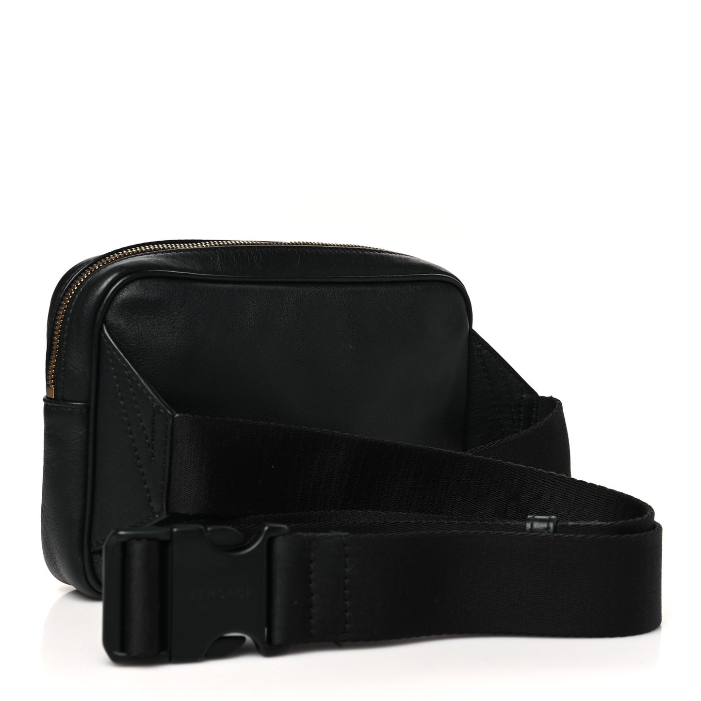 Calfskin Medusa Belt Bag Black