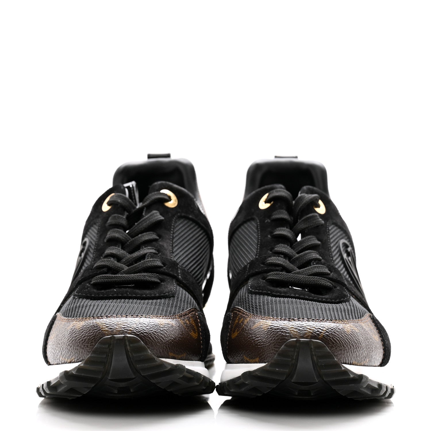 Louis Vuitton Suede Monogram Run Away Sneakers 39 Black 2 of 11