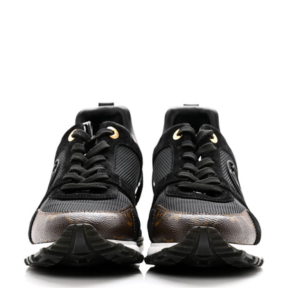 Louis Vuitton Suede Monogram Run Away Sneakers 39 Black 2 of 11