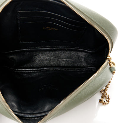 Saint Laurent Grain De Poudre Matelasse Monogram Mini Lou Camera Bag Pistachio 5 of 10