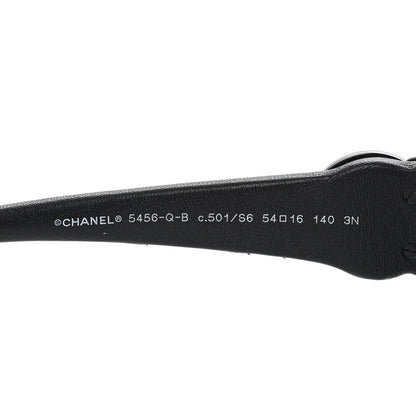 Chanel Acetate Square Cat Eye CC Sunglasses 5456 Black 5 of 9