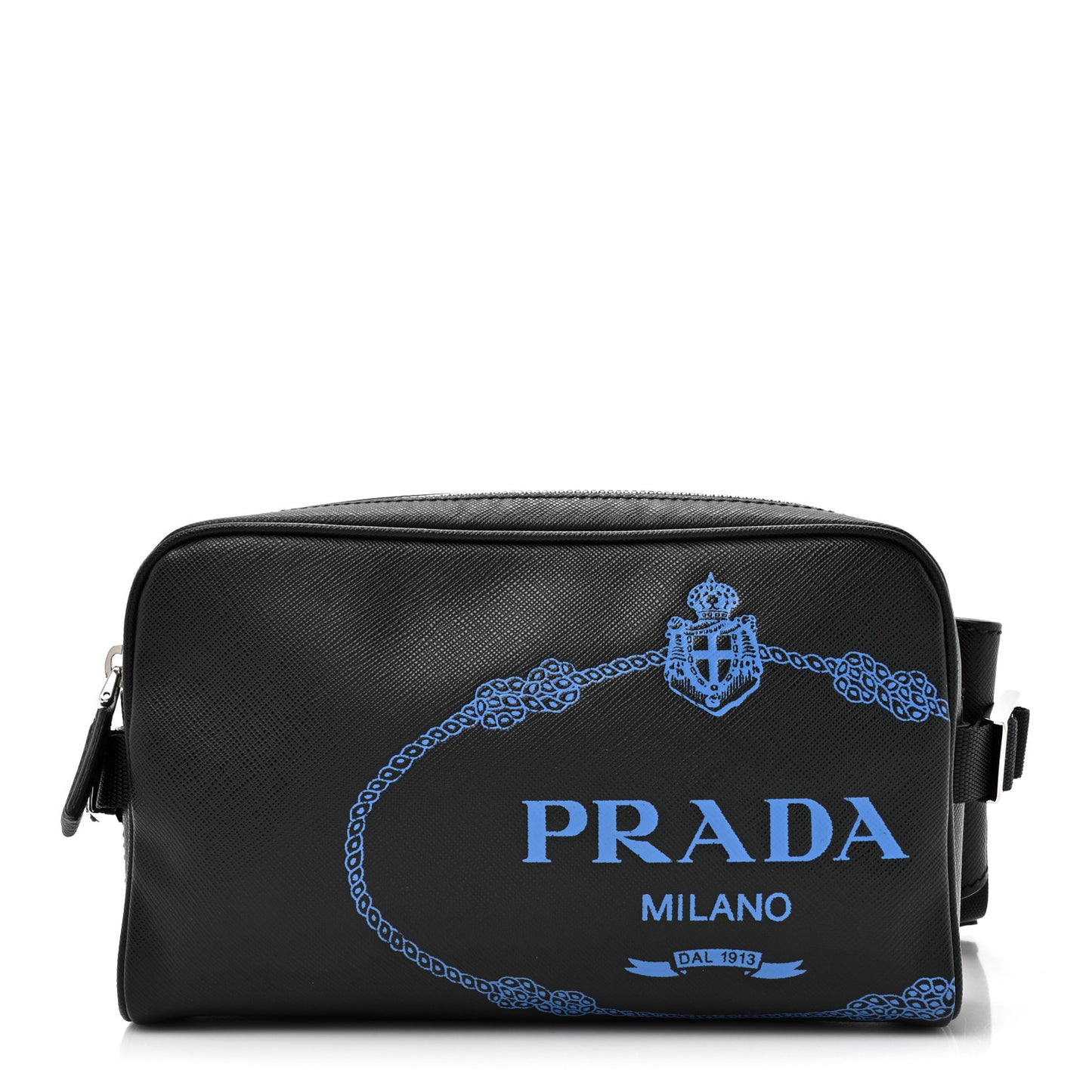 Saffiano Travel Brique Belt Bag Black Blue
