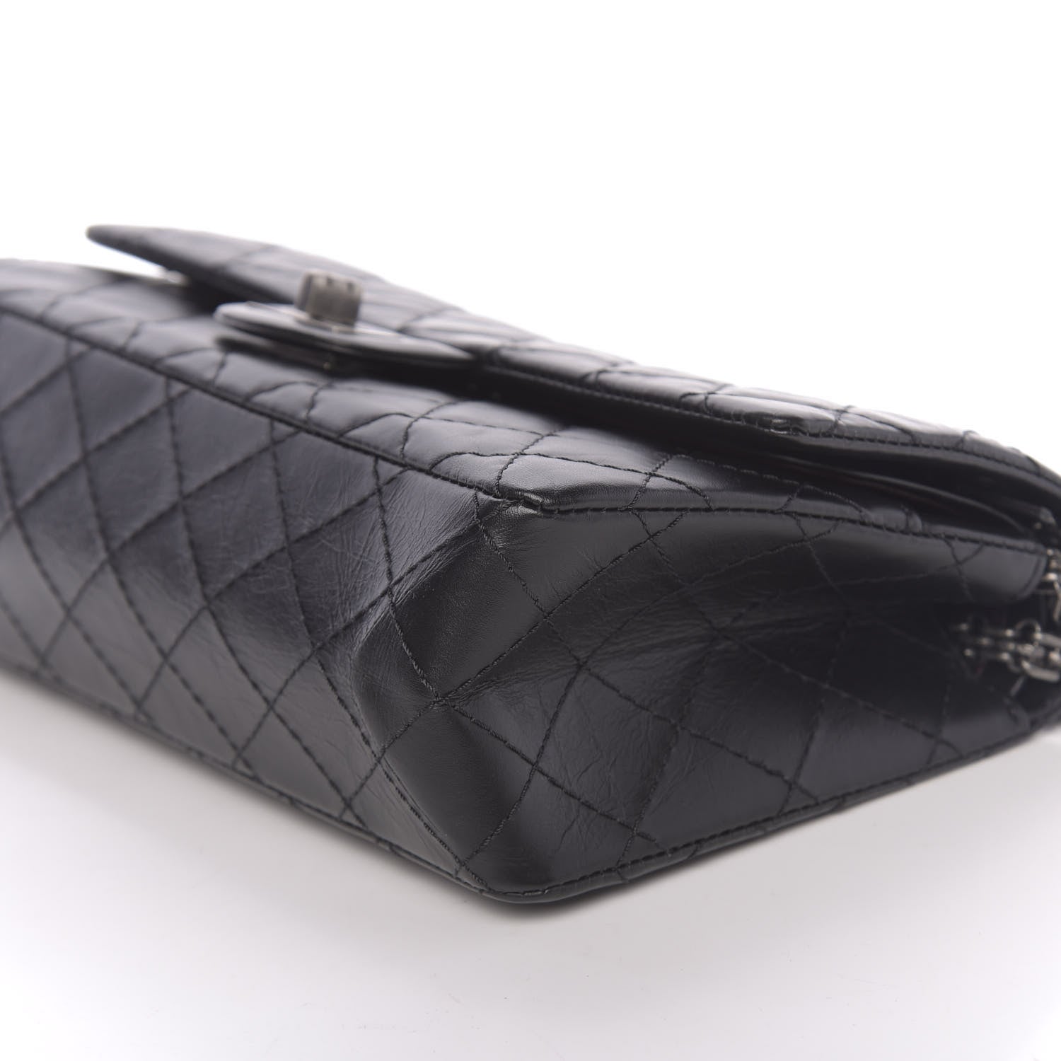 Chanel Aged Calfskin Quilted 2.55 Reissue 225 Flap Black 9 of 10