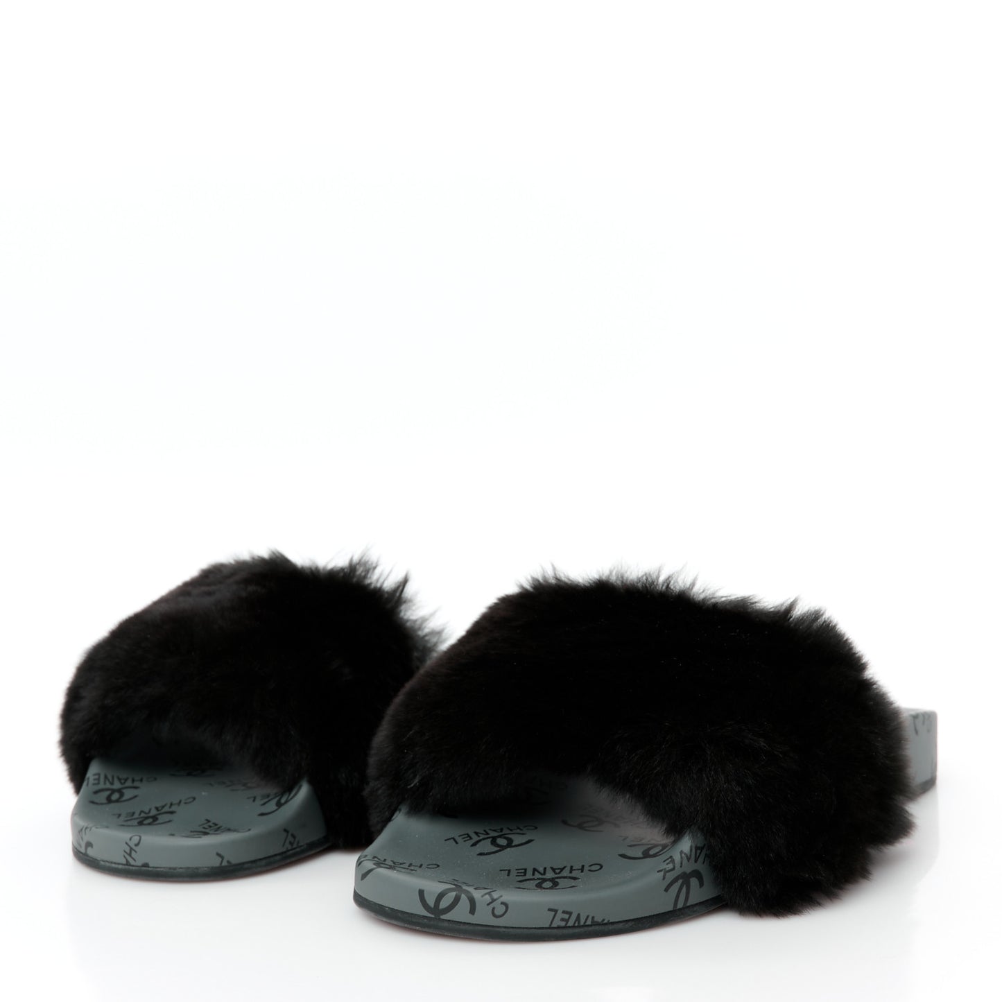 Orylag Rabbit Fur Mules 38 Black