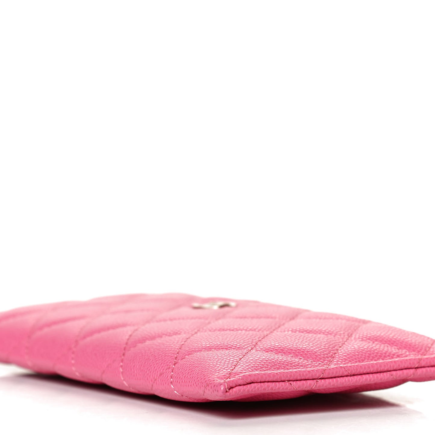 Caviar Quilted Classic Zip Pouch Pink