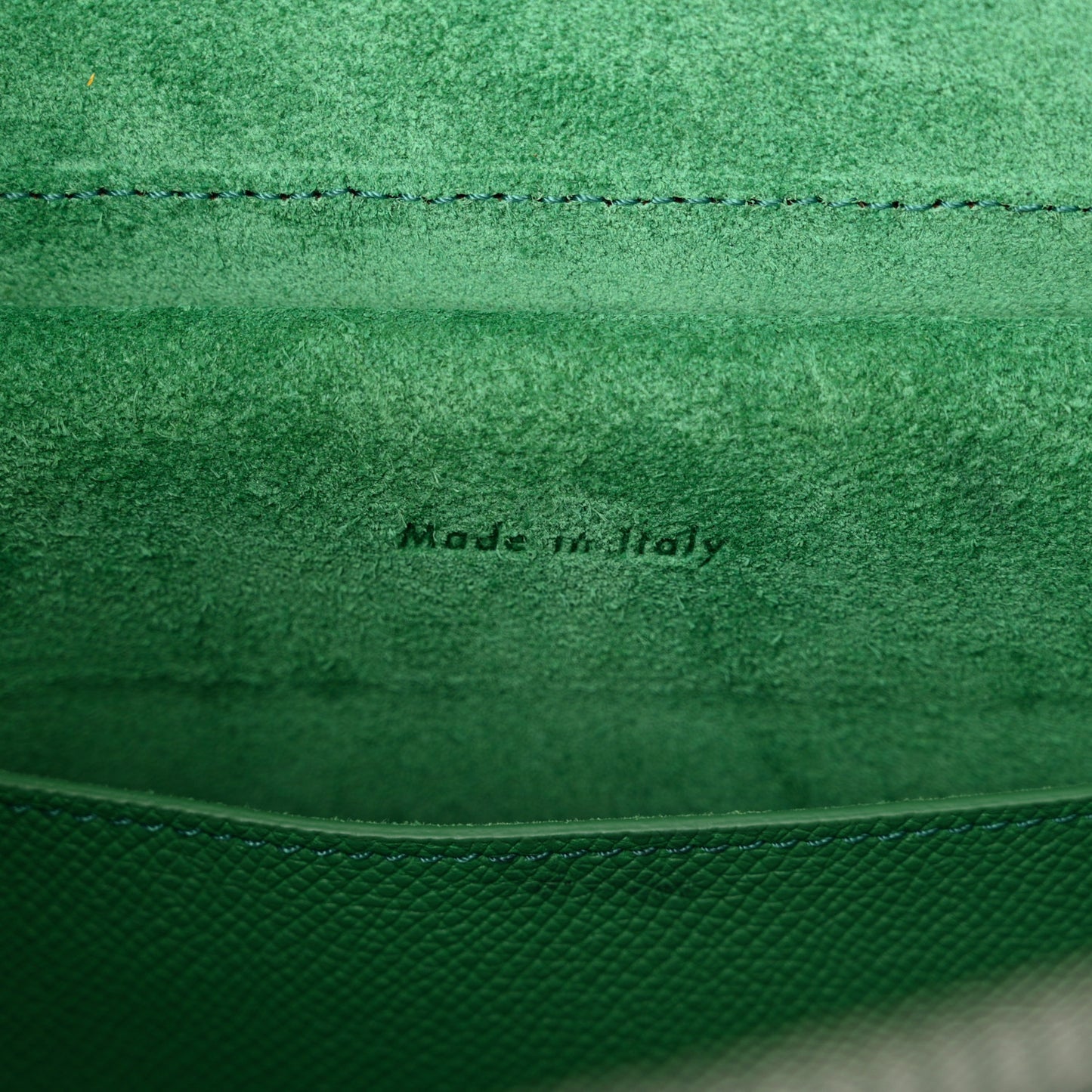 Grained Calfskin Micro Belt Bag Pop Green