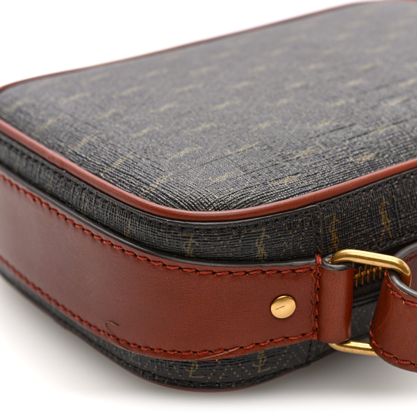 Canvas Smooth Calfskin Le Monogramme Crossbody Pouch Chestnut