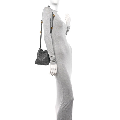 Bottega Veneta Nappa Intrecciato Small Drawstring Bucket Bag Thunder 2 of 9