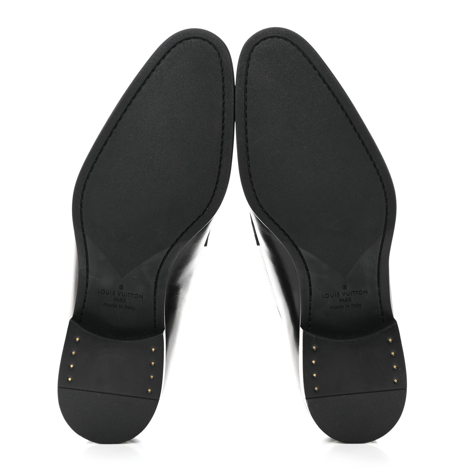 Louis Vuitton Glazed Calfskin Damier Embossed Haussmann Derby Lace Up Shoes 8 Black 5 of 9