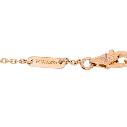 Van Cleef & Arpels 18K Rose Gold Carnelian Sweet Alhambra Bracelet 4 of 5