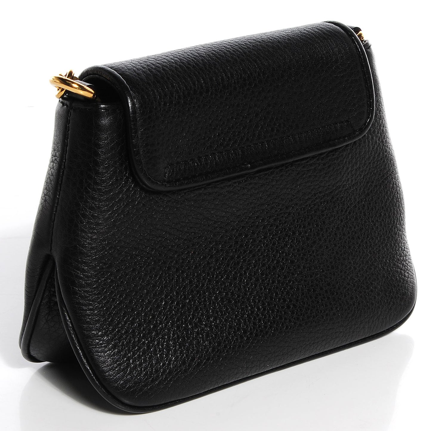 Pebbled Calfskin Small 1973 Chain Shoulder Bag Black