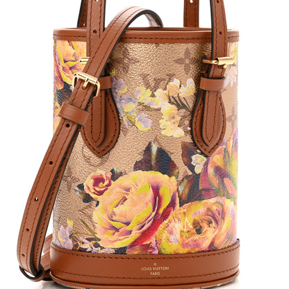 Louis Vuitton Metallic Monogram LV Garden Nano Bucket Bag Gold 6 of 9