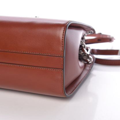 Chloe Shiny Calfskin Mini Annie Shoulder Bag Sepia Brown 10 of 11