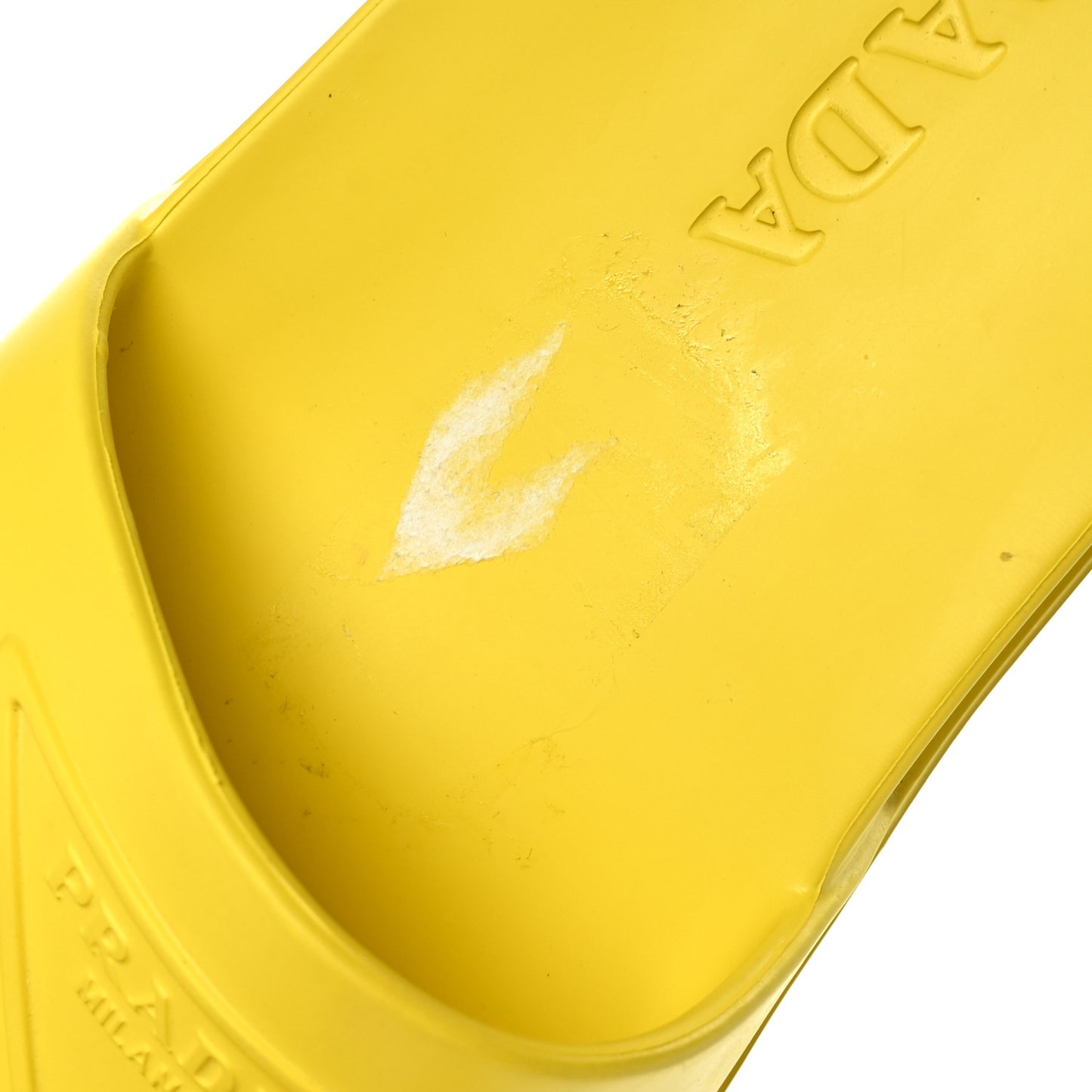 EVA Rubber Triangle Logo Embossed Mens Lug Sole Slide Sandals 42 Sole