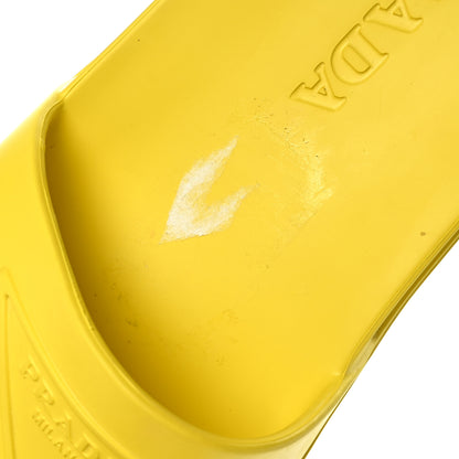 Prada EVA Rubber Triangle Logo Embossed Mens Lug Sole Slide Sandals 42 Sole 7 of 7
