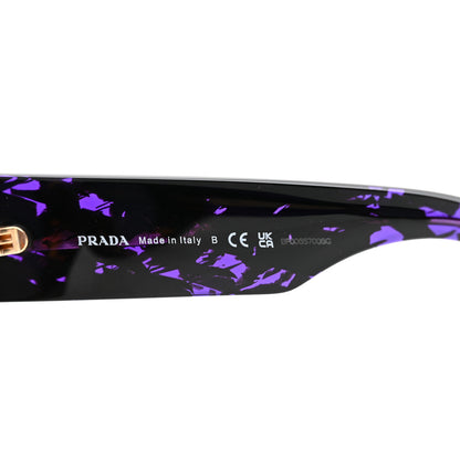 Prada Acetate Pillow Sunglasses SPR A01 Purple Havana Brown 5 of 8